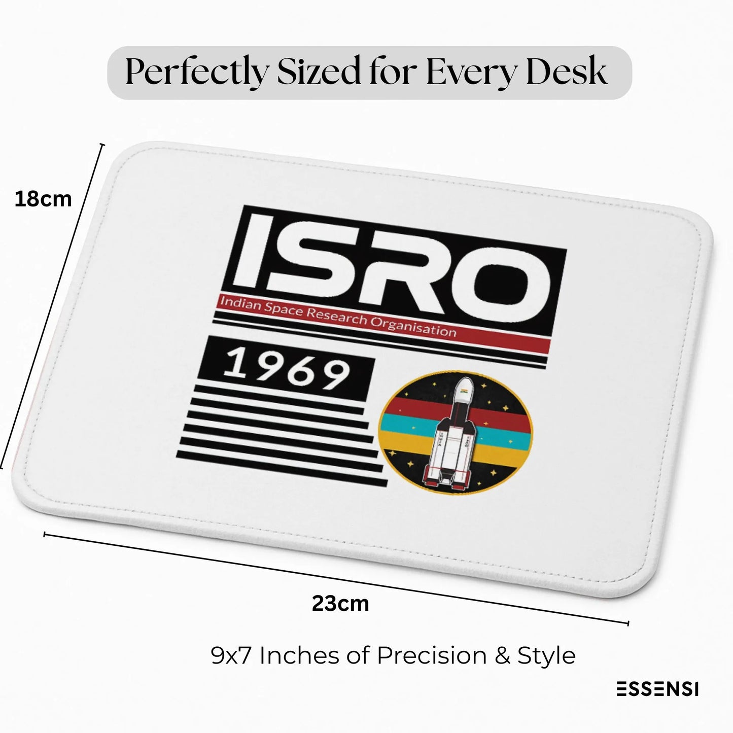 9x7 Inch Anti-Fray Mousepad for Students & Professionals | Non-Slip | Isro