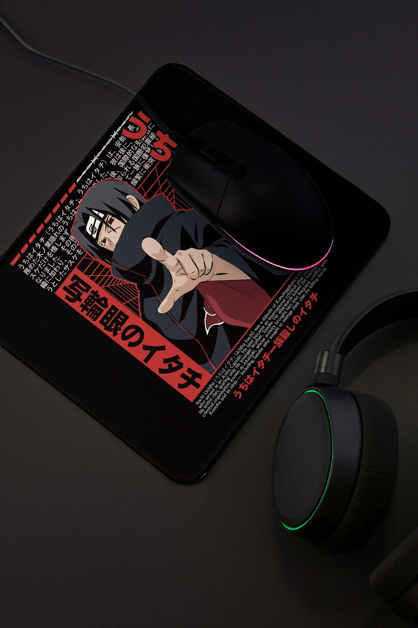 9x7 Inch Anti-Fray Mousepad for Students & Professionals | Non-Slip | Itachi