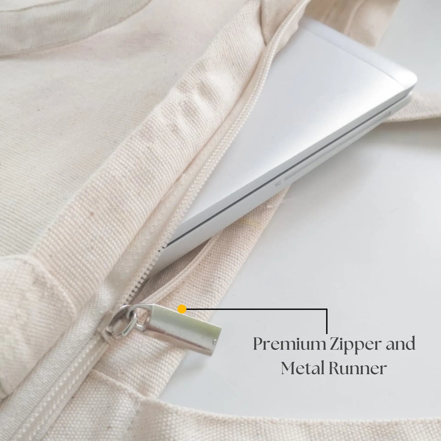 Canvas Tote Bag for Men & Women | 220 GSM Cotton, Premium Zipper, Coin Pouch (Bear)