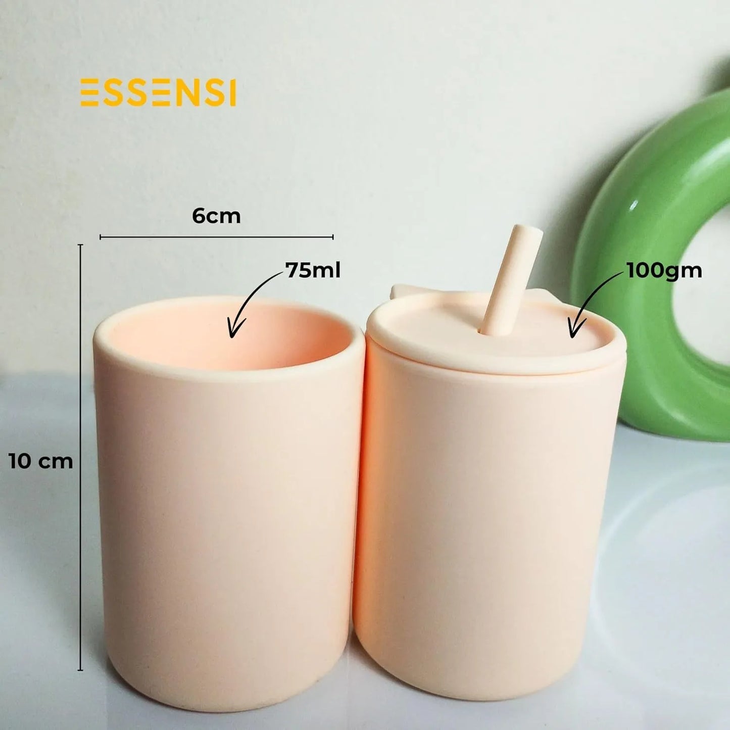 2-in-1 Silicone Sipper Cup for Babies and Toddlers, BPA-Free