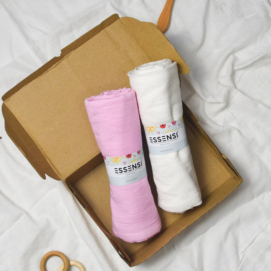Muslin Swaddle Blankets for Babies | 2-Piece Large 100cm X 100cm | 100% Cotton (3)