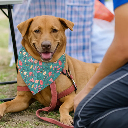 Dog & Cat Bandana with Collar, Adjustable Pet Scarf | Jungle