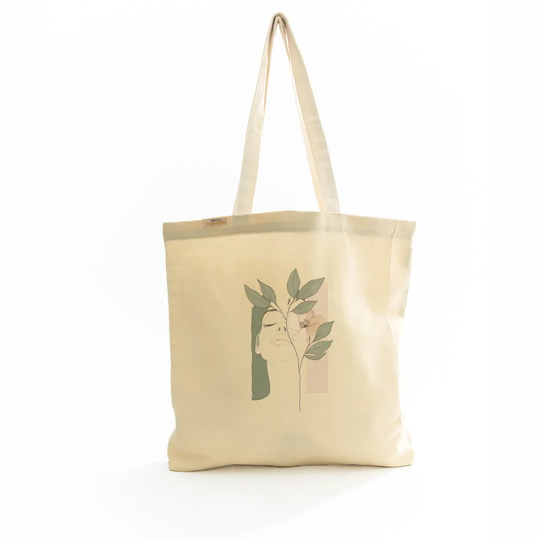 Canvas Tote Bag for Men & Women | 220 GSM Cotton, Premium Zipper, Coin Pouch (Face)