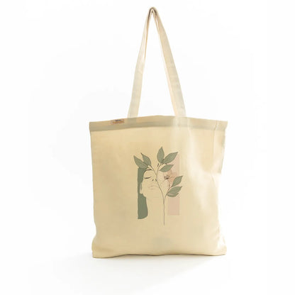 Canvas Tote Bag for Men & Women | 220 GSM Cotton, Premium Zipper, Coin Pouch (Face)