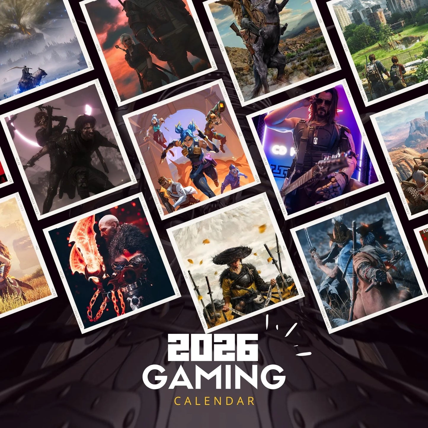 2026 Desk Calendar With Wooden Stand | For Home and Office | Gaming