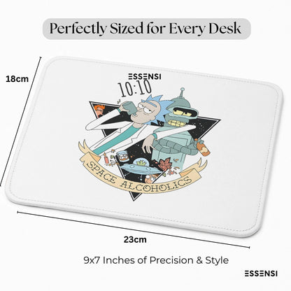 9x7 Inch Anti-Fray Mousepad for Students & Professionals | Non-Slip | Rick