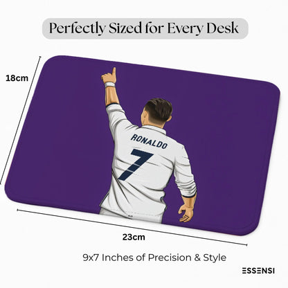 9x7 Inch Anti-Fray Mousepad for Students & Professionals | Non-Slip | Ronaldo