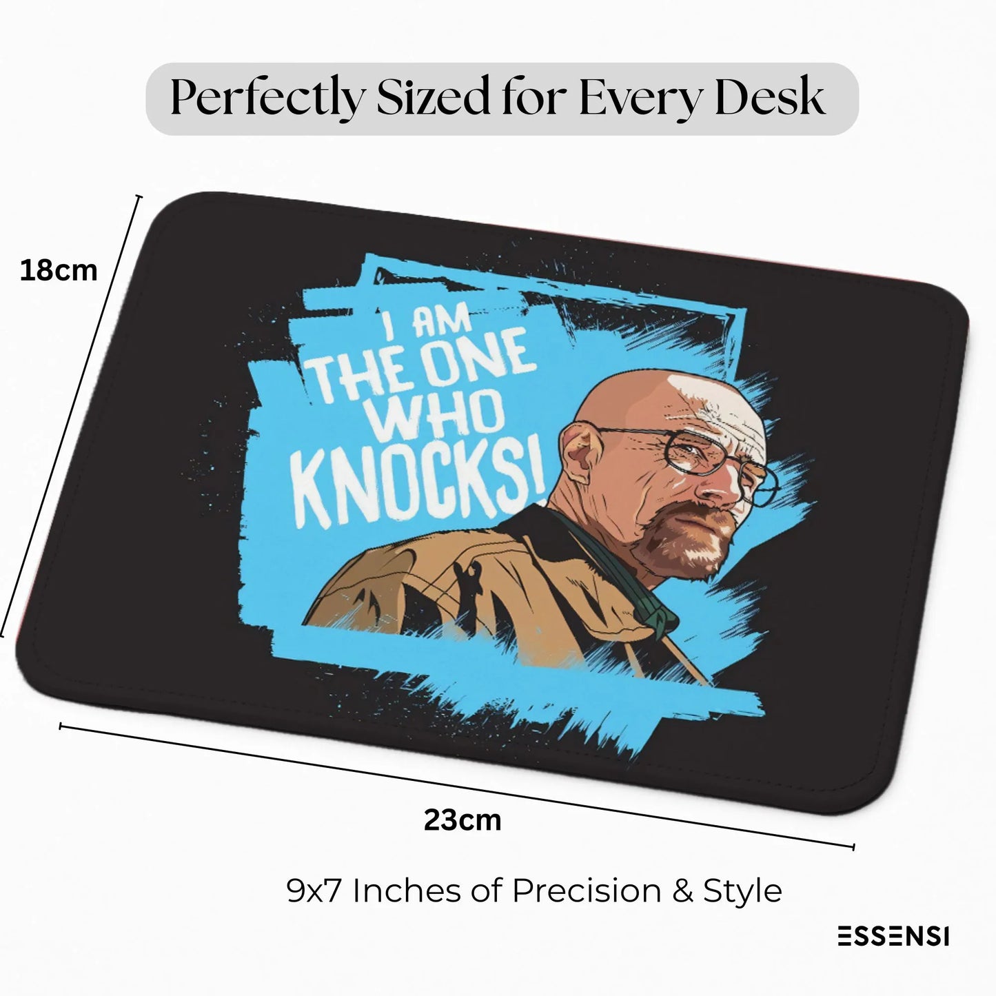 9x7 Inch Anti-Fray Desk Pad – 30+ Trendy Designs | Non-Slip Rubber Base | Breaking Bad
