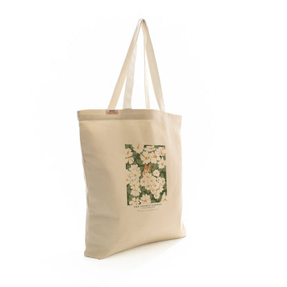 Canvas Tote Bag for Men & Women | 220 GSM Cotton, Premium Zipper, Coin Pouch (Garden)