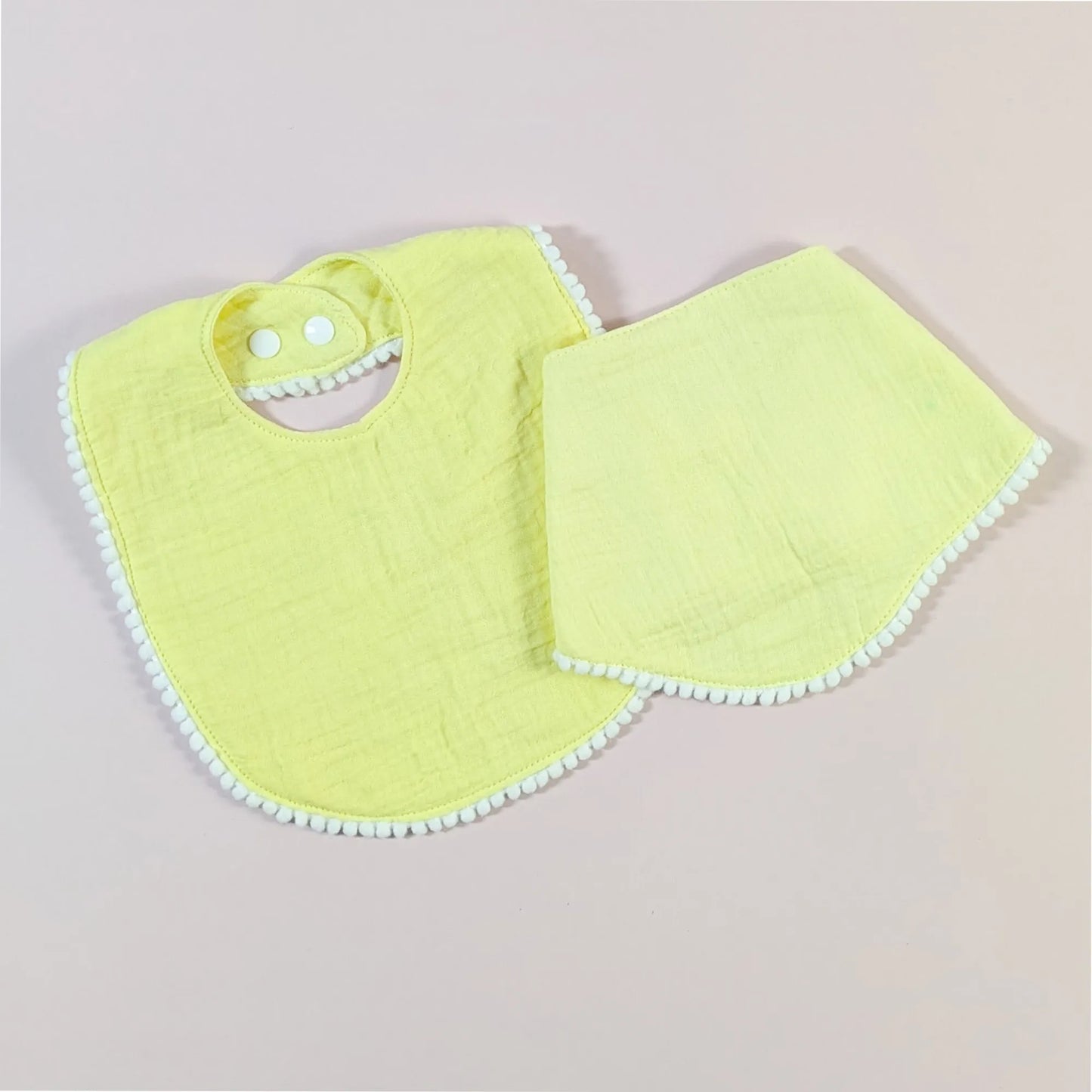 Newborn Baby Gift Hamper | 100% Muslin Cotton Essentials Set with Swaddle, Bibs, Burp Cloth & Teether | Baby Shower Gift Basket for Boys & Girls (Yellow)