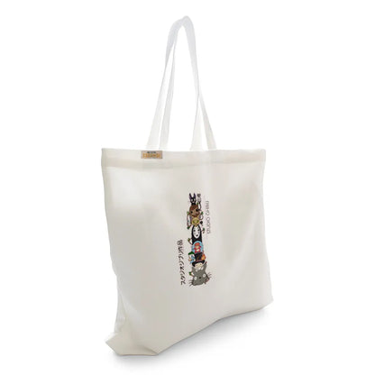 Canvas Tote Bag for Men & Women | 220 GSM Cotton, Premium Zipper, Coin Pouch (totoro)