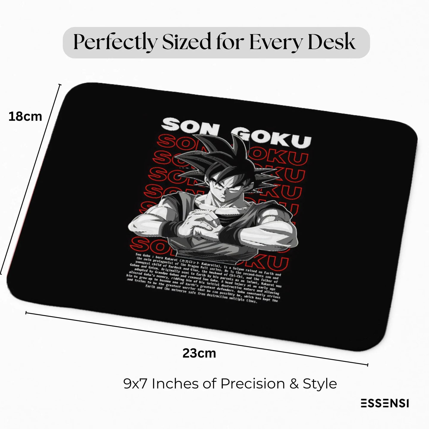 9x7 Inch Anti-Fray Mousepad for Students & Professionals | Non-Slip | goku