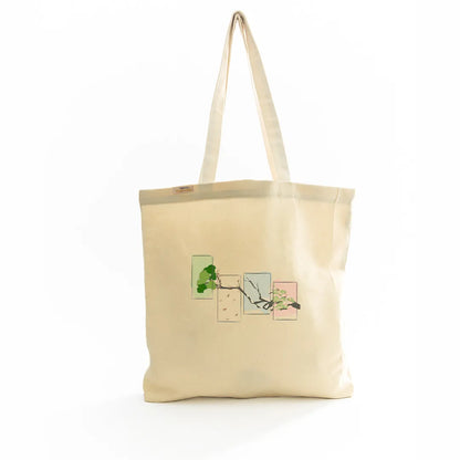 Canvas Tote Bag for Men & Women | 220 GSM Cotton, Premium Zipper, Coin Pouch (Seasons)