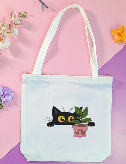 Canvas Tote Bag for Men & Women | 220 GSM Cotton, Premium Zipper, Coin Pouch| Hide and Seek