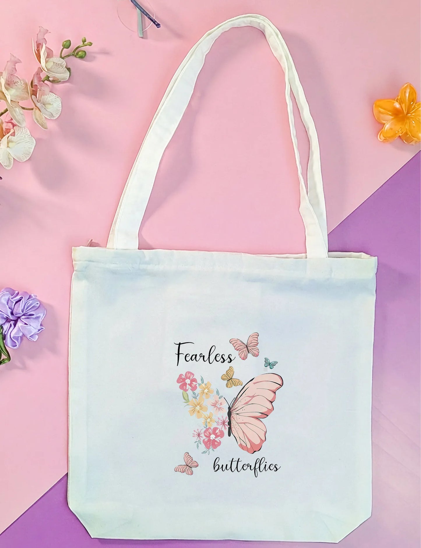 Canvas Tote Bag for Men & Women | 220 GSM Cotton, Premium Zipper, Coin Pouch| Fearless