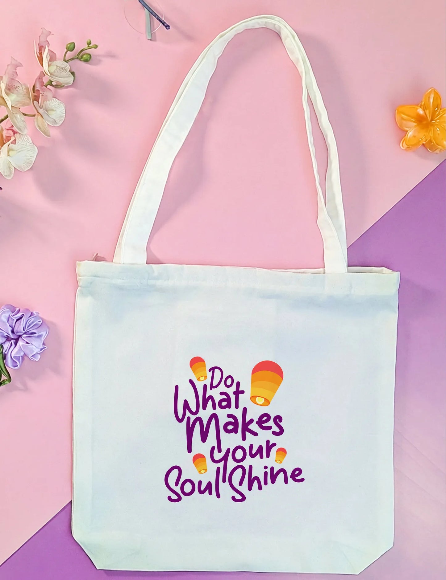 Canvas Tote Bag for Men & Women | 220 GSM Cotton, Premium Zipper, Coin Pouch| Soul