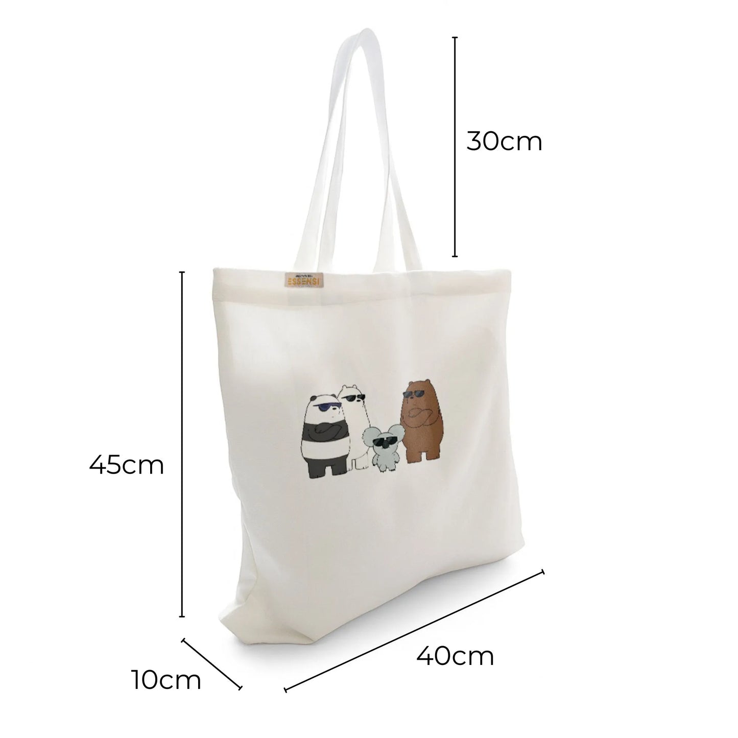 Canvas Tote Bag for Men & Women | 220 GSM Cotton, Premium Zipper, Coin Pouch| Meow
