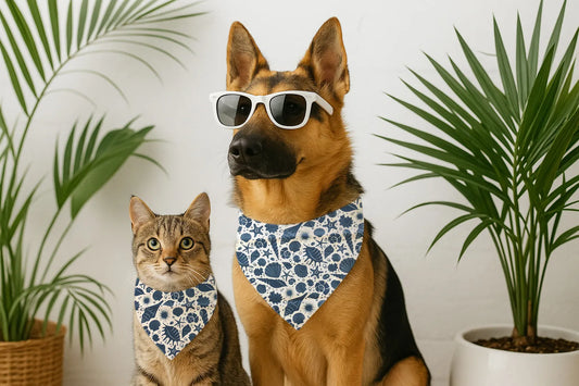 Dog & Cat Bandana with Collar, Adjustable Pet Scarf | SeaLife
