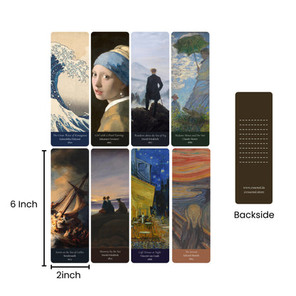 Classic Art Bookmarks Pack of 8 – Famous Paintings Print