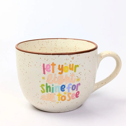 Café Style Ceramic Coffee Mug 250ml | Gift for Women, Office & Coffee Lovers (Shine)