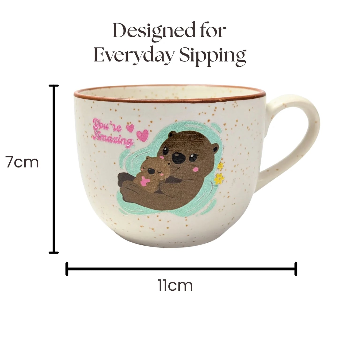 Café Style Ceramic Coffee Mug 250ml | Gift for Moms (You're Amazing)