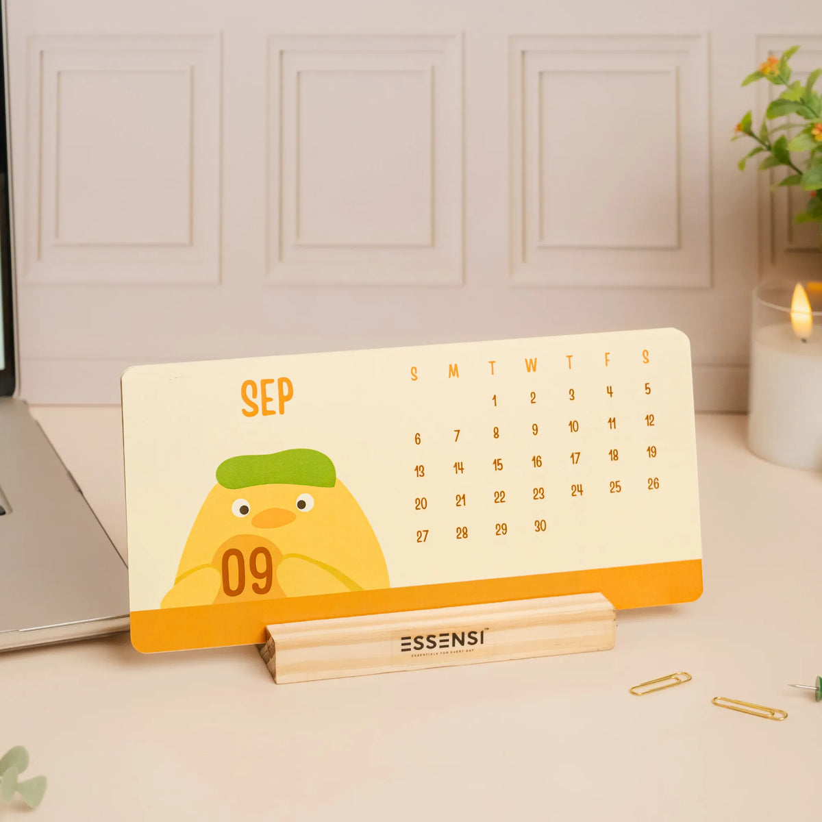 2026 Desk Calendar With Wooden Stand | For Home and Office | Ghibli