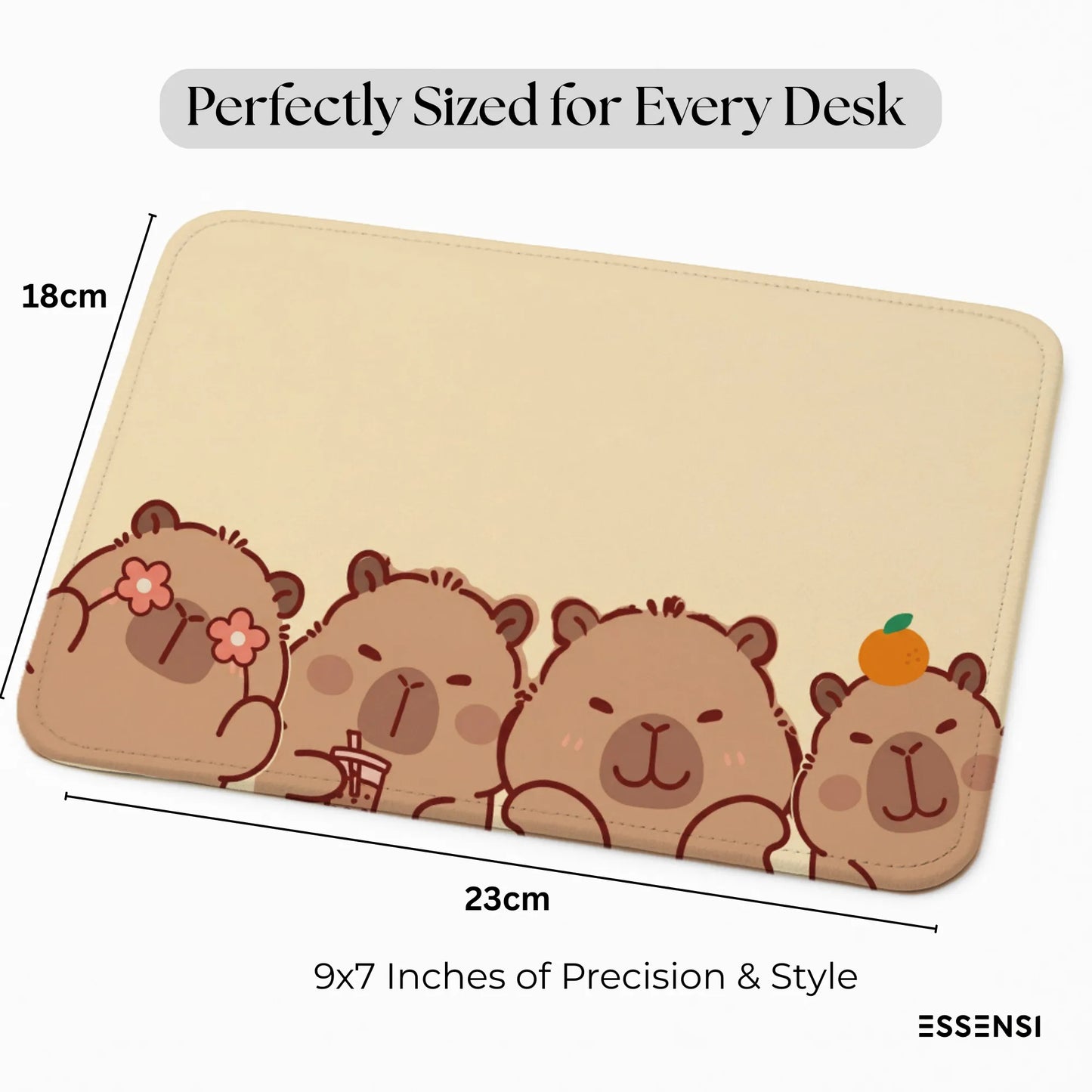 9x7 Inch Anti-Fray Mousepad for Students & Professionals | Non-Slip | beavers