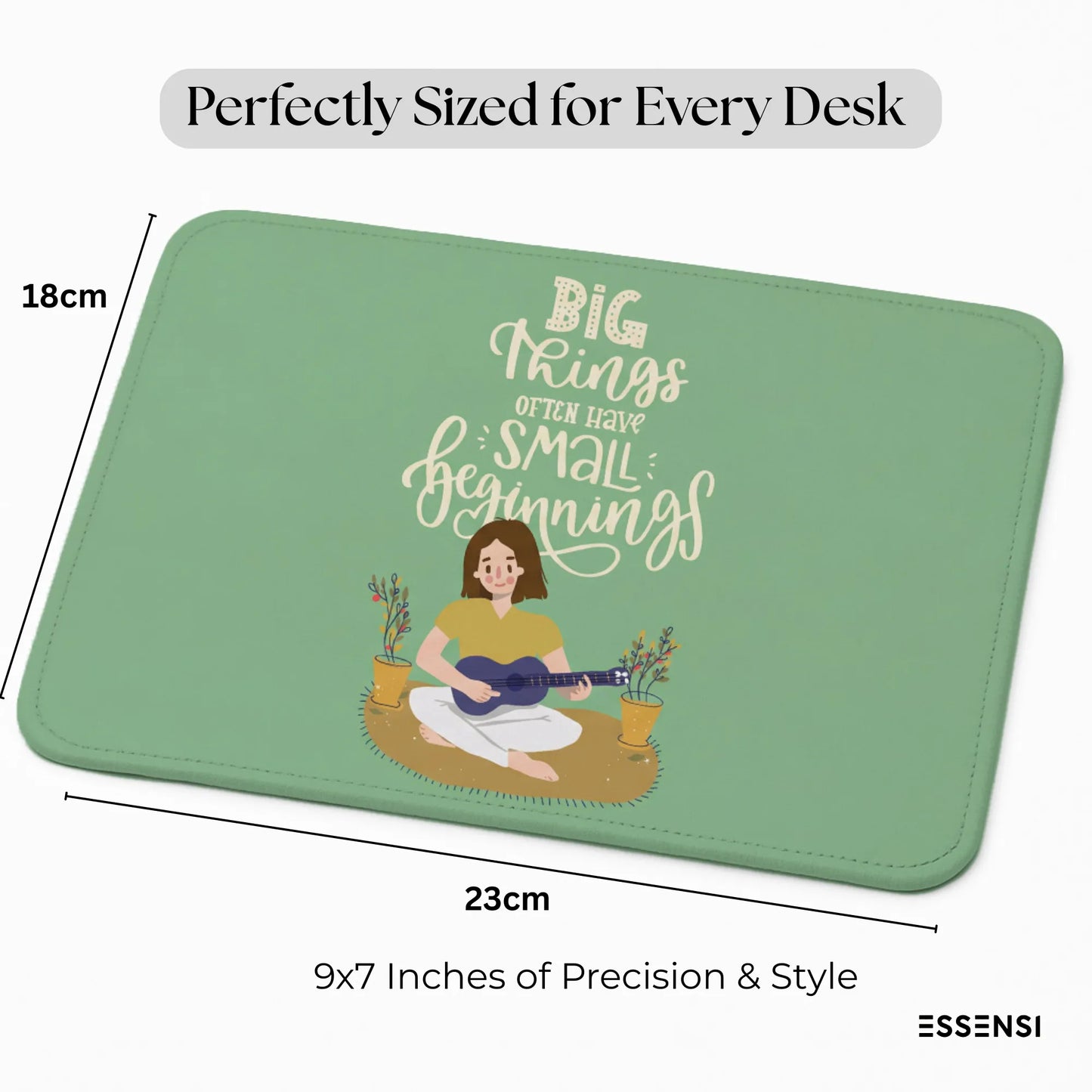 9x7 Inch Anti-Fray Mousepad for Students & Professionals | Non-Slip | Small Beginnings