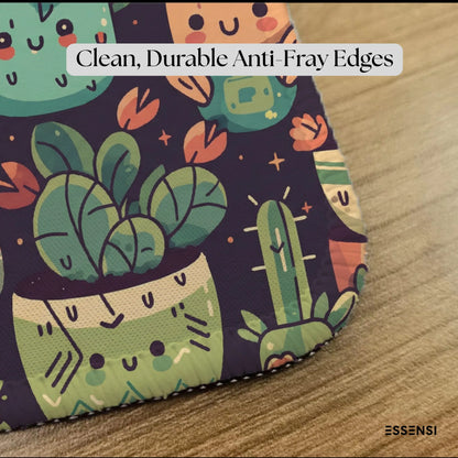 9x7 Inch Anti-Fray Mousepad for Students & Professionals | Non-Slip | Smiling cactus