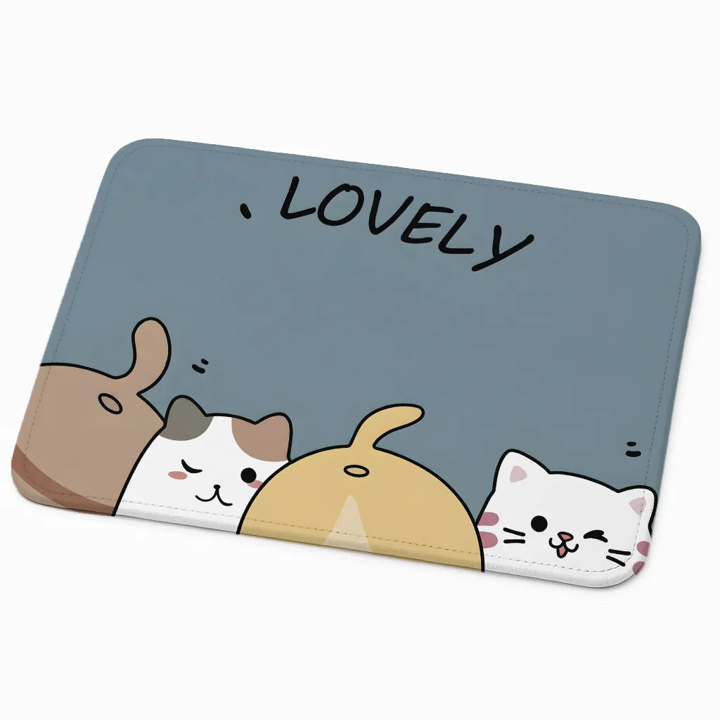 9x7 Inch Anti-Fray Mousepad for Students & Professionals | Non-Slip | Lovely Cats