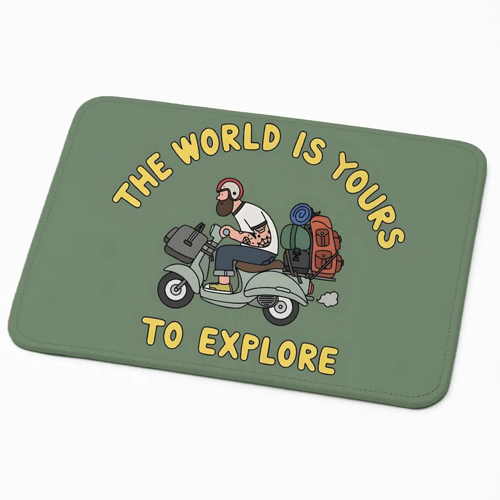 9x7 Inch Anti-Fray Mousepad for Students & Professionals | Non-Slip | Explore