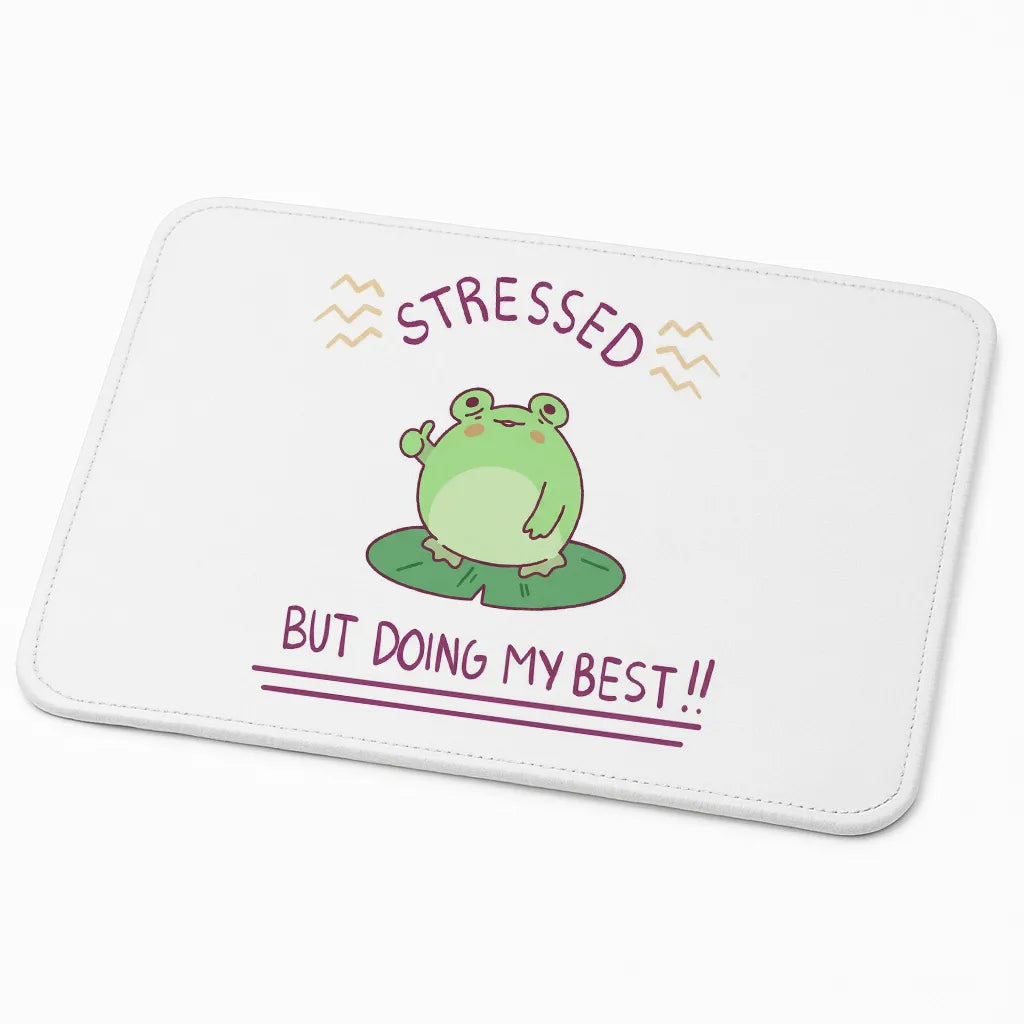 9x7 Inch Anti-Fray Mousepad for Students & Professionals | Non-Slip | Stressed