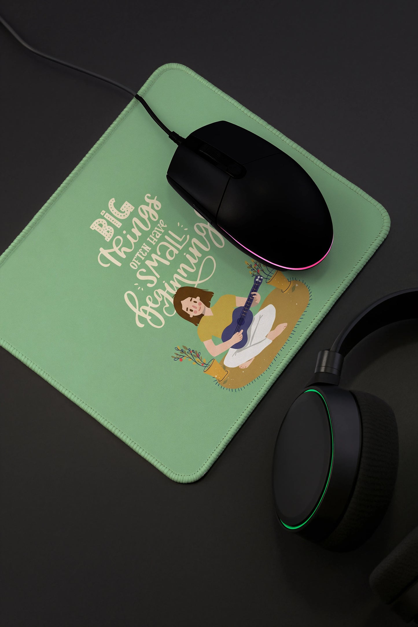 9x7 Inch Anti-Fray Mousepad for Students & Professionals | Non-Slip | Small Beginnings