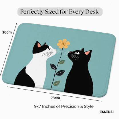 9x7 Inch Anti-Fray Mousepad for Students & Professionals | Non-Slip | Cats
