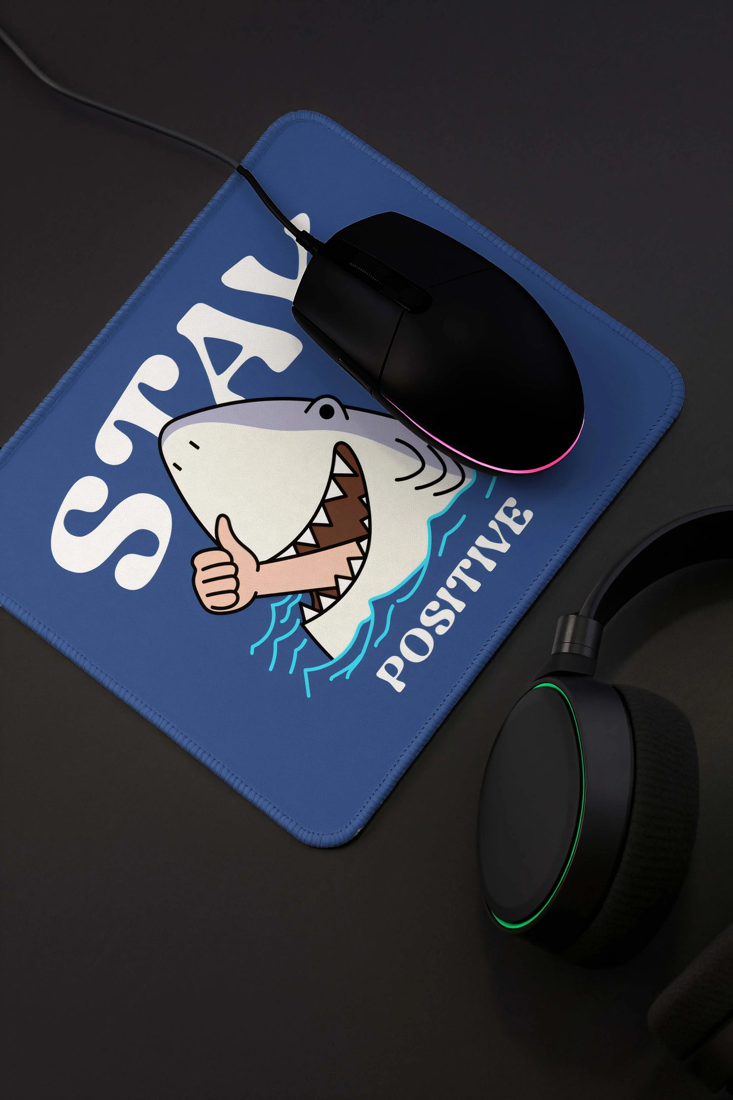 9x7 Inch Anti-Fray Mousepad for Students & Professionals | Non-Slip | Stay Postive