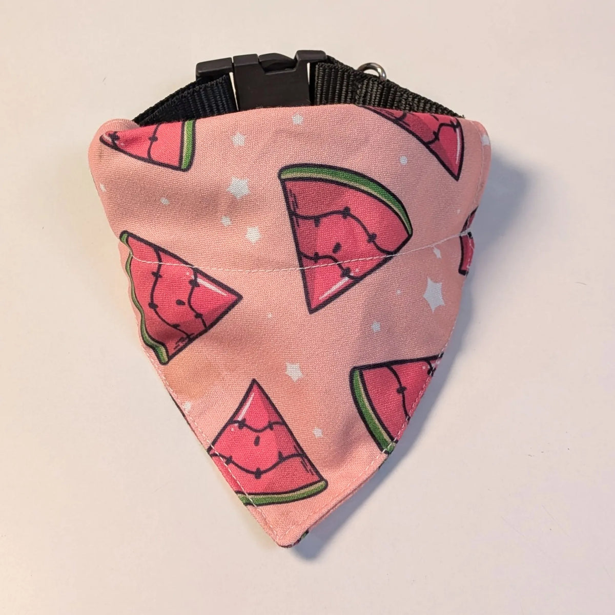 Dog & Cat Bandana with Collar, Adjustable Pet Scarf | Watermelon