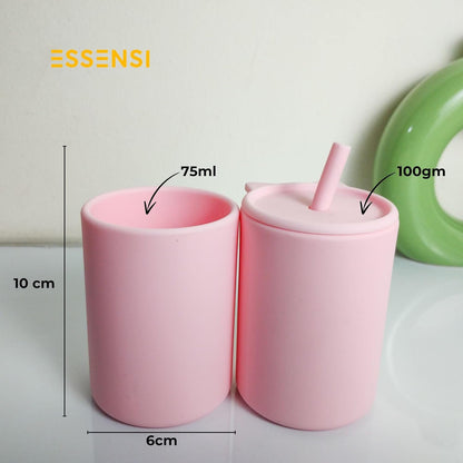 2-in-1 Silicone Sipper Cup for Babies and Toddlers, BPA-Free