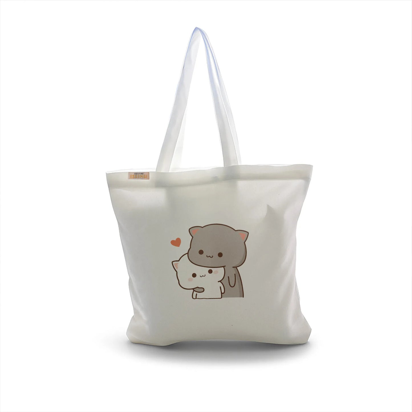 Canvas Tote Bag for Men & Women | 220 GSM Cotton, Premium Zipper, Coin Pouch| Kawaii