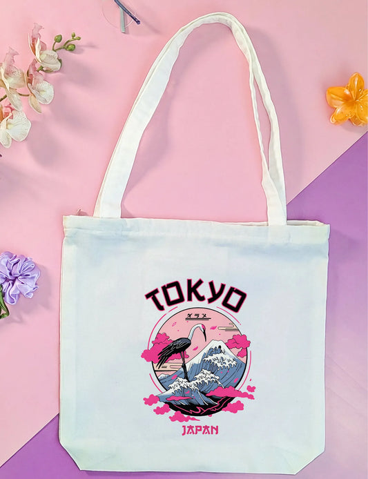 Canvas Tote Bag for Men & Women | 220 GSM Cotton, Premium Zipper, Coin Pouch| Tokiyo