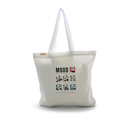 Canvas Tote Bag for Men & Women | 220 GSM Cotton, Premium Zipper, Coin Pouch (Moods)