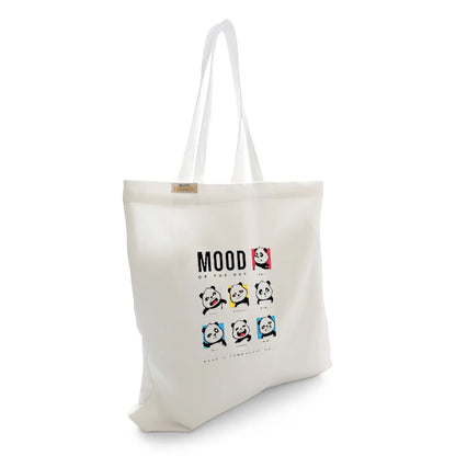 Canvas Tote Bag for Men & Women | 220 GSM Cotton, Premium Zipper, Coin Pouch (Moods)