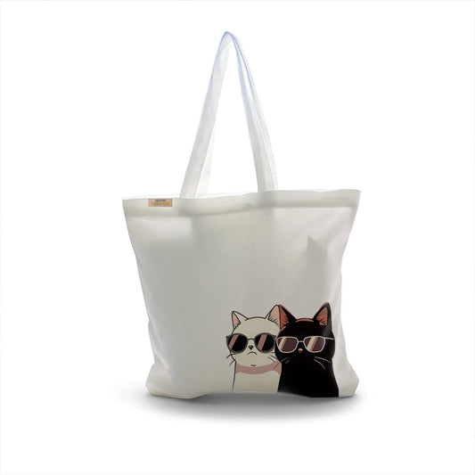 Canvas Tote Bag for Men & Women | 220 GSM Cotton, Premium Zipper, Coin Pouch
