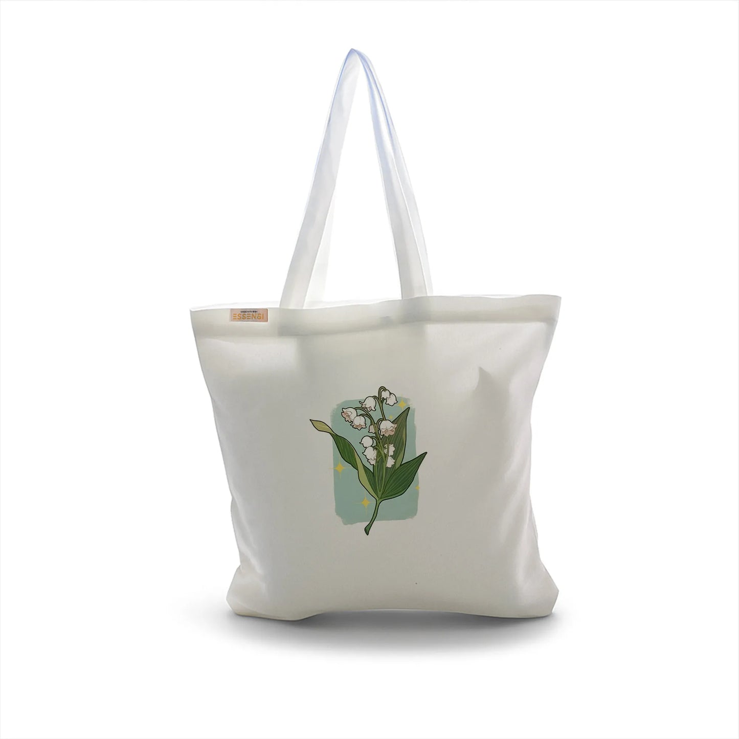 Canvas Tote Bag for Men & Women | 220 GSM Cotton, Premium Zipper, Coin Pouch (Tulip)