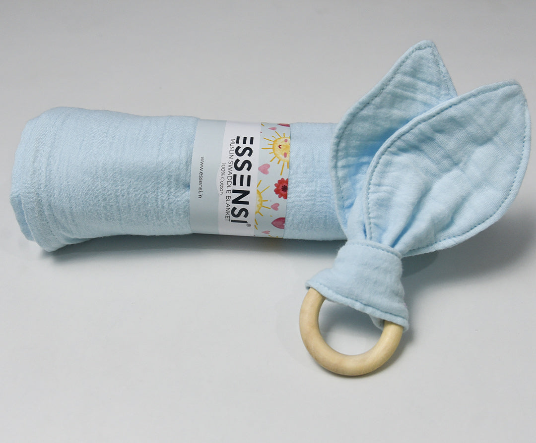 Muslin Swaddle Blankets for Babies | 2-Piece Large 100cm X 100cm | 100% Cotton