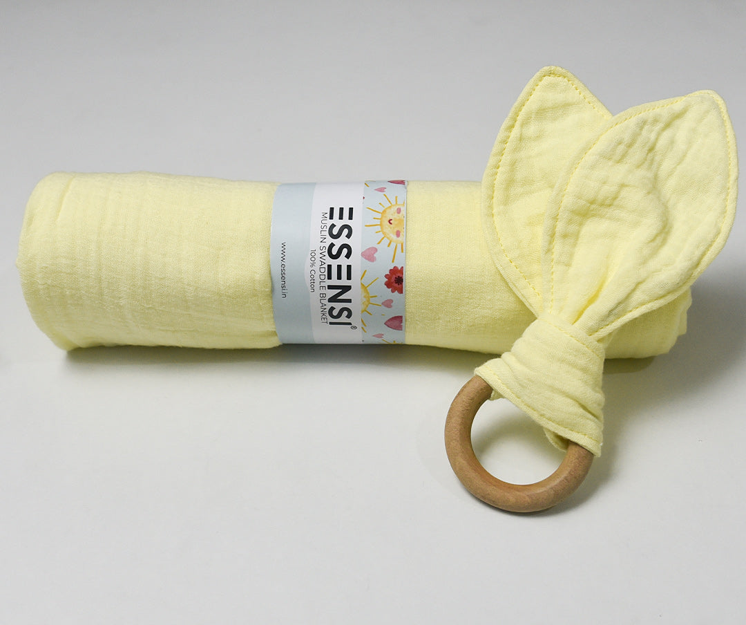 Muslin Swaddle Blankets for Babies | 2-Piece Large 100cm X 100cm | 100% Cotton