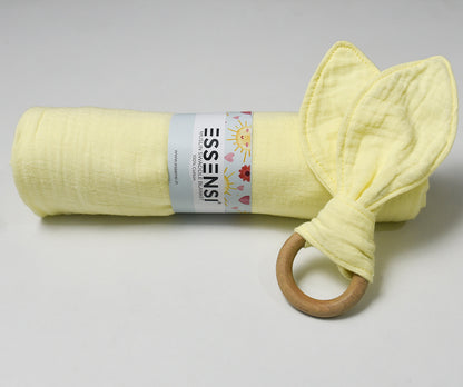 Muslin Swaddle Blankets for Babies | 2-Piece Large 100cm X 100cm | 100% Cotton